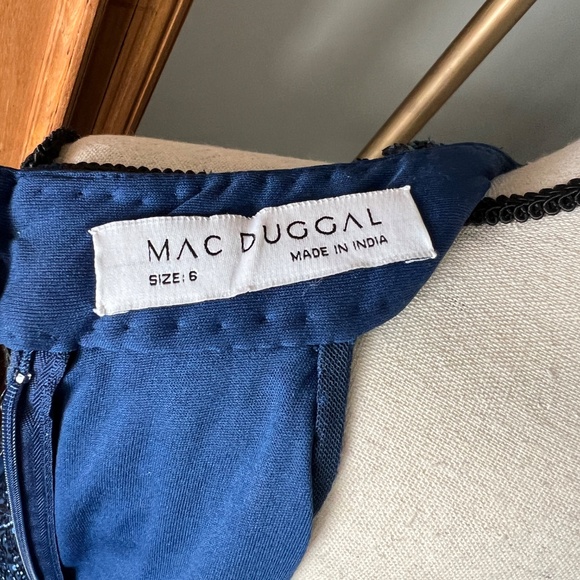 NWT Mac Duggal [ 6 ] 23018 Embellished Halter Neck Keyhole Gown Mid Blue #Q1151 - Picture 10 of 12